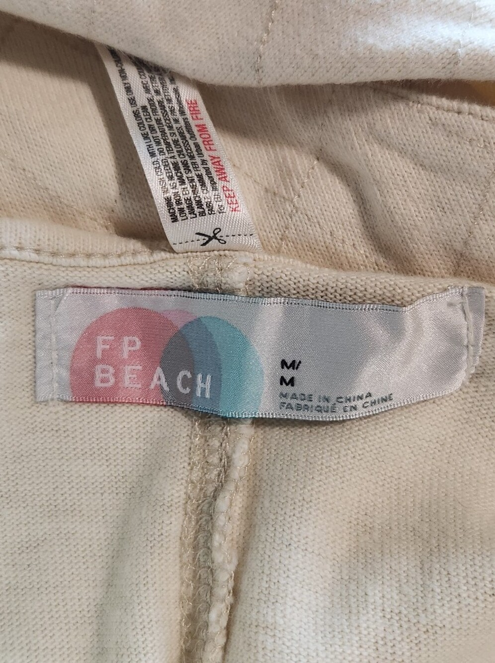 Free People Beach Mini Dress Low Cut Strappy Back Cream Medium - Picture 5 of 9